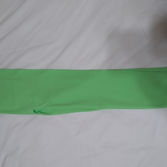 WOMEN NWT MOPAS LIME GREEN LEGGINGS - Picture 2 of 8